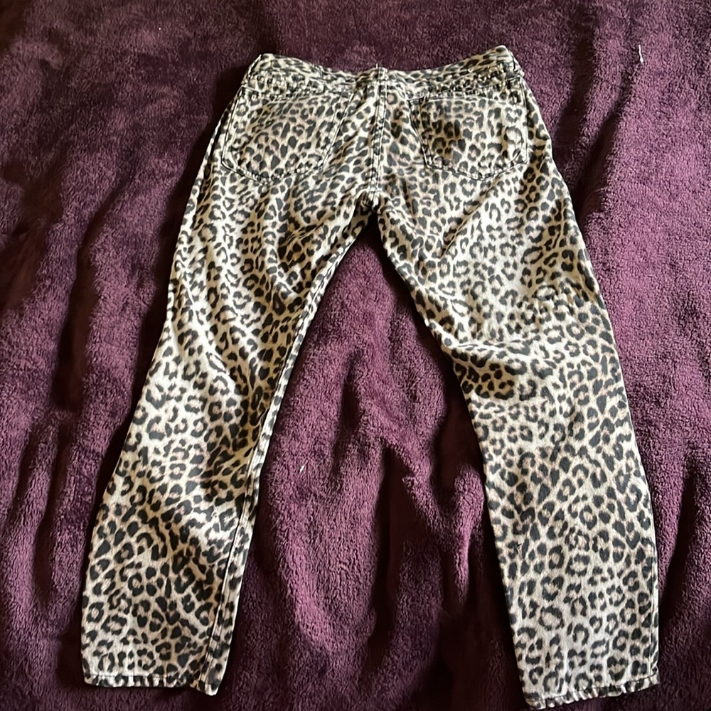 Size 27 Rag And Bone Leopard Print Cotton Jeans. - image 3